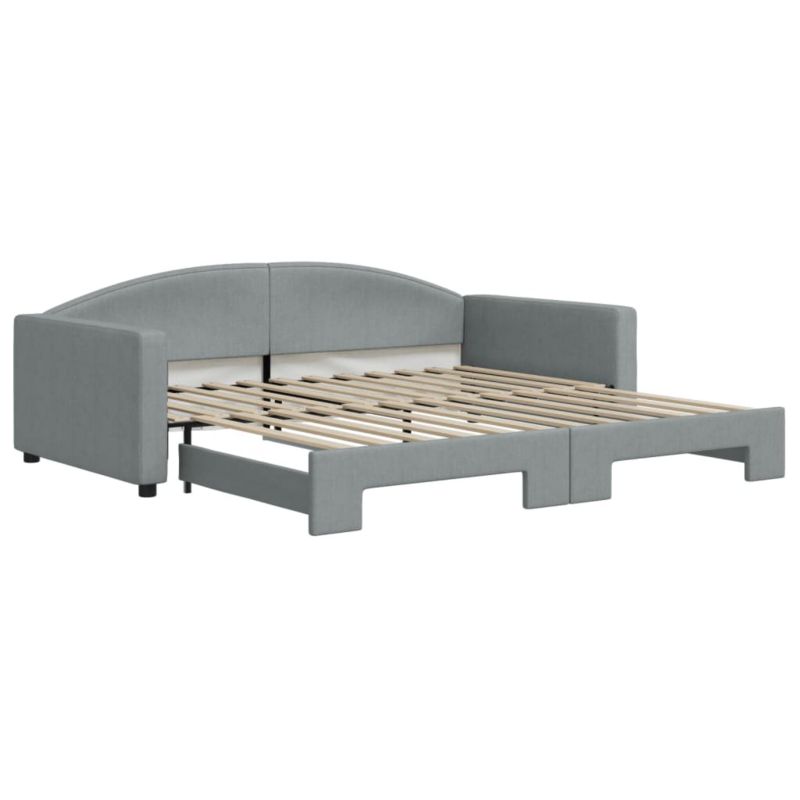 Sofa rozkładana WaszeMeble 100x200 cm Jasnoszary tkanina WM-3197193 1 szt.