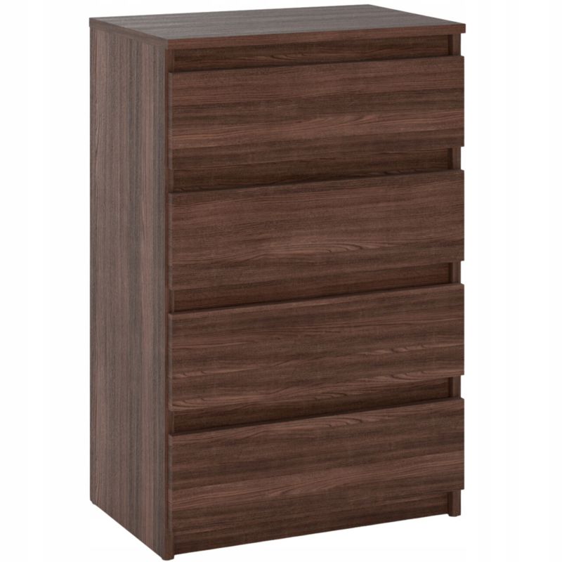 Komoda Z 4 Szufladami Stiv-Meble Dąb Wenge Szafka Rtv 60X33,5X92,5 Cm 1Szt.