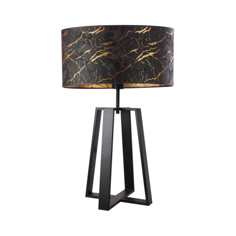 Lampka Nocna Volta Light Factory Wenis Abażur Czarny marmur 1xE27 1szt.