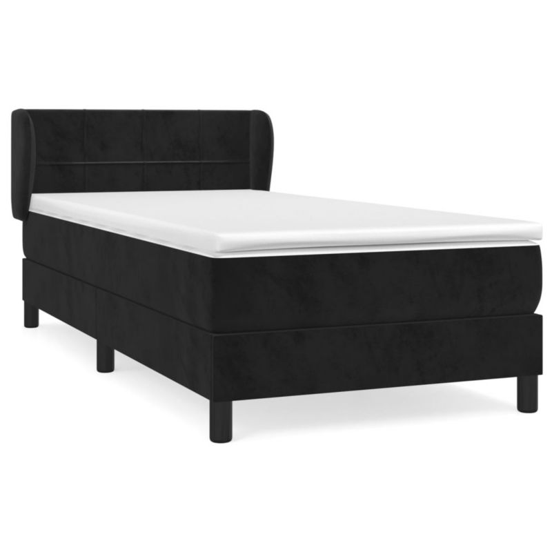 Łóżko kontynentalne WaszeMeble 90x200 cm czarne WM-3127471 1 szt.