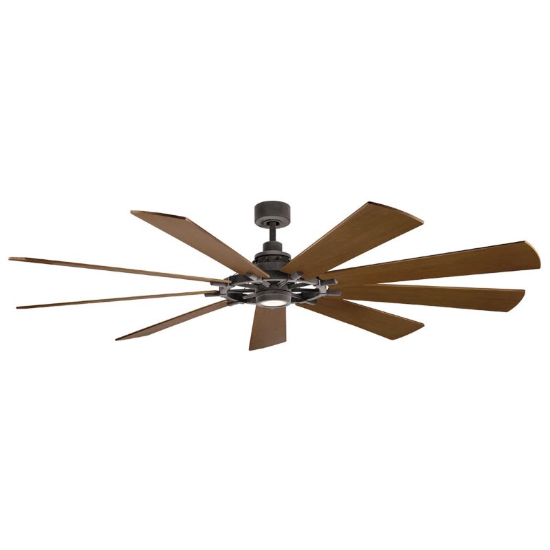 Wentylator sufitowy z lampą Kichler Gentry ciemne drewno LED 14W 3000K 1300lm IP20 wym: 42 x 216 x 216 cm - 1 szt.