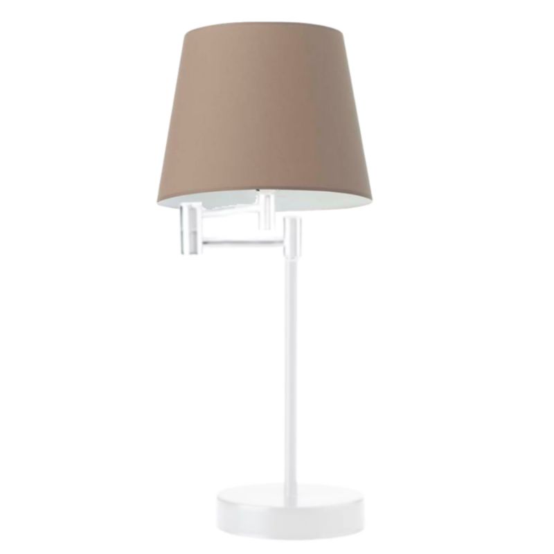 Lampka Nocna Volta Light Factory Jukon Abażur Biały/Cappuccino 1xE27 1szt.