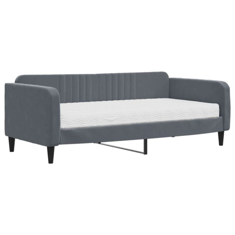 Sofa rozkładana WaszeMeble 90x190 cm Ciemnoszary aksamit WM-3197053 1 szt.