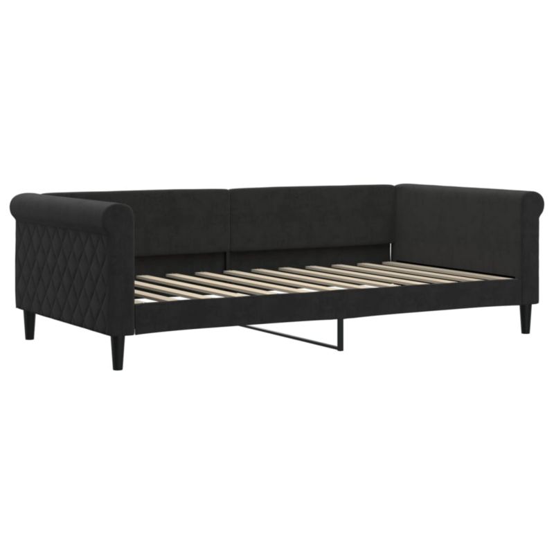 Sofa rozkładana WaszeMeble 100x200 cm Czarny aksamit WM-354255 1 szt.