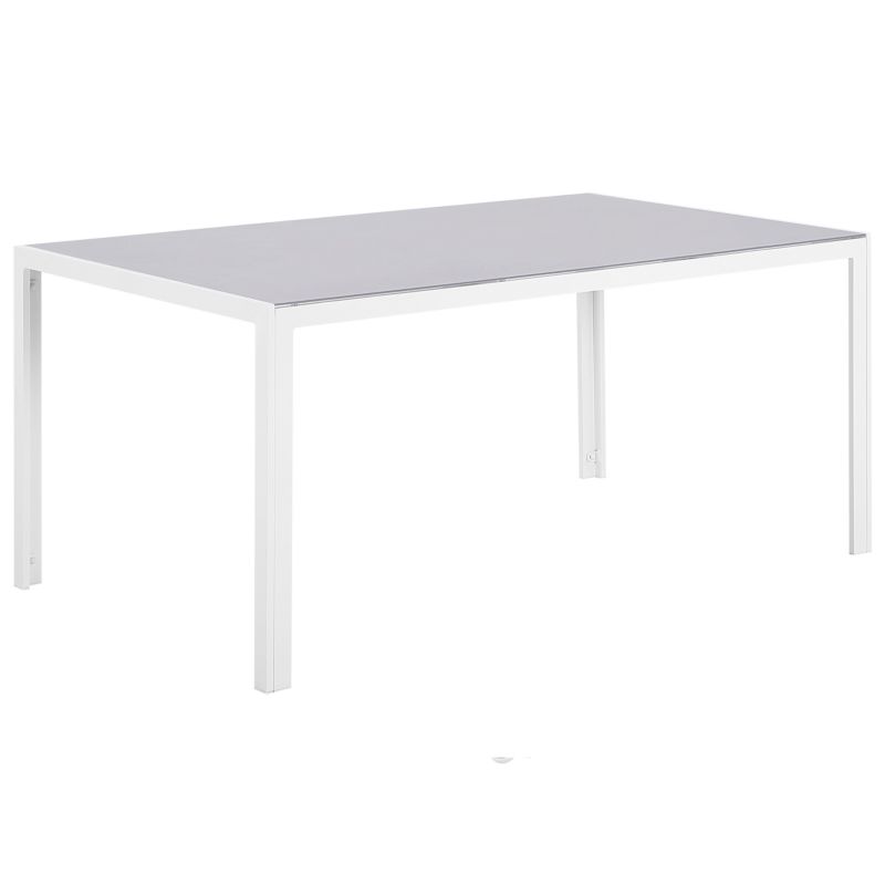 Stół ogrodowy Catania 160 cm 91 cm Szkło Szary 1 szt.