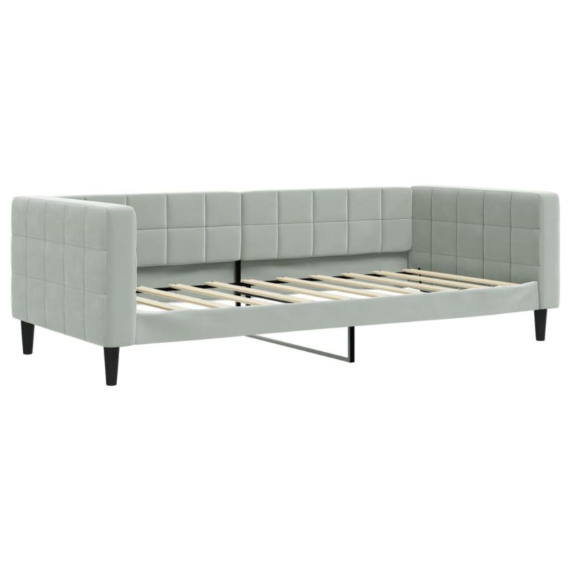 Sofa rozkładana WaszeMeble 90x190 cm Jasnoszary aksamit WM-354021 1 szt.