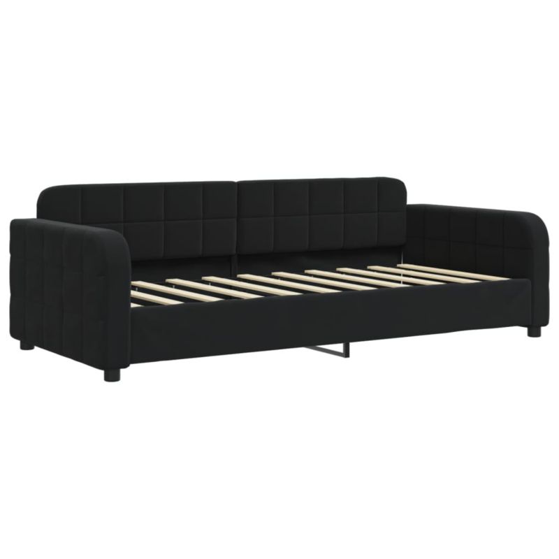 Sofa rozkładana WaszeMeble 90x190 cm Czarny aksamit WM-354073 1 szt.