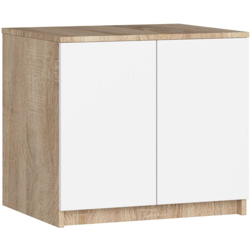 Nadstawka na szafę Akord S60 Dąb Sonoma 60 cm 2 drzwi kolor Biały mat 2 półki 60x51x55 cm 1 szt.