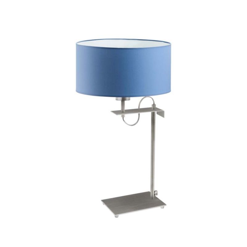 Lampka Nocna Volta Light Factory Point Srebrny/Niebieski Abażur 1xE27 1szt.