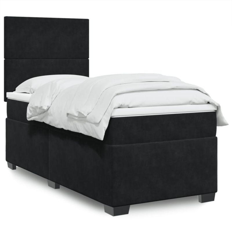 Łóżko kontynentalne WaszeMeble 90x200 cm czarne WM-3290806 1 szt.