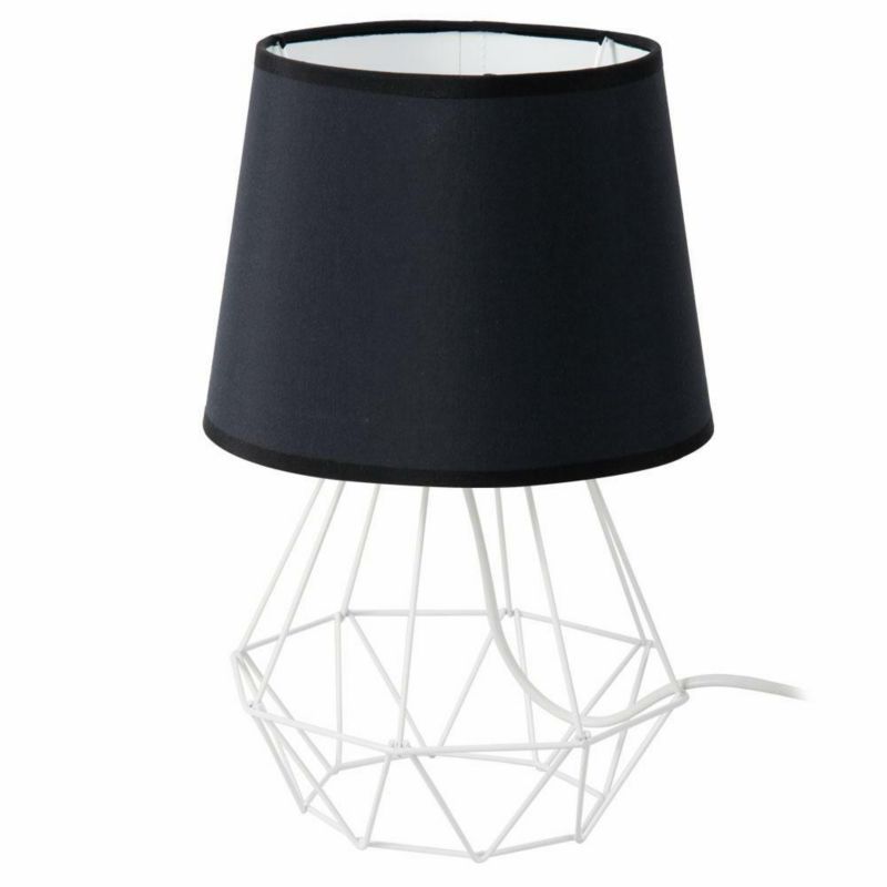 Lampka nocna stołowa Diament Bodek metalowa E27 34x20x20 cm 1 szt.
