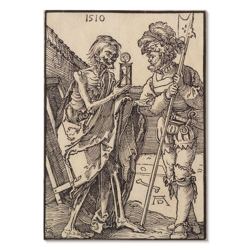 Obraz Plakat Canvas Tulup 59,4,x84 cm (A1) Śmierć i Lansquenet Do sypialni, salonu, biura 1 szt.