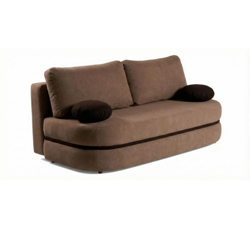 Przytulna sofa rozkładana VIBER 213x104cm z pojemnikiem brązowa Rambo 22 1szt.
