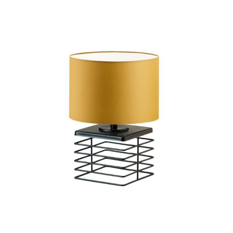 Lampka Nocna Volta Light Factory Level Abażur Musztardowy 1xE27 1szt.