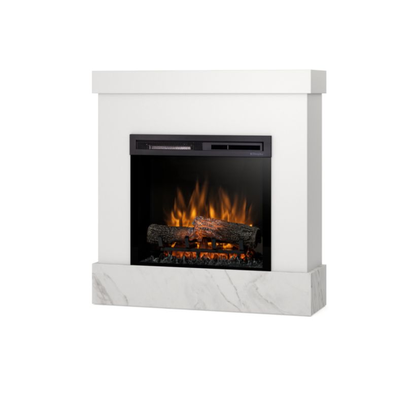 Kominek elektryczny Warmtec Diro 1400W 23" XHD Biały, Marmur Crystal 1 szt.