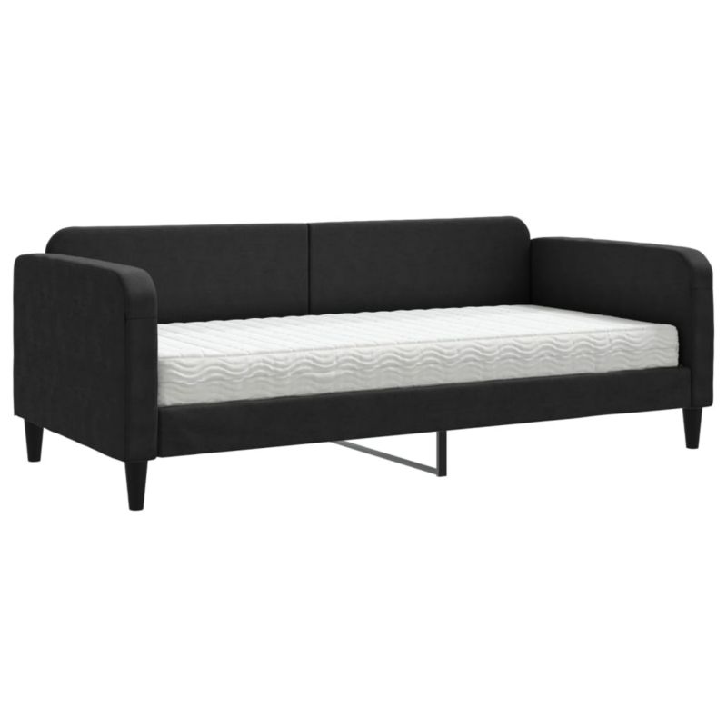 Sofa rozkładana WaszeMeble 90x190 cm Czarny tkanina WM-3196810 1 szt.