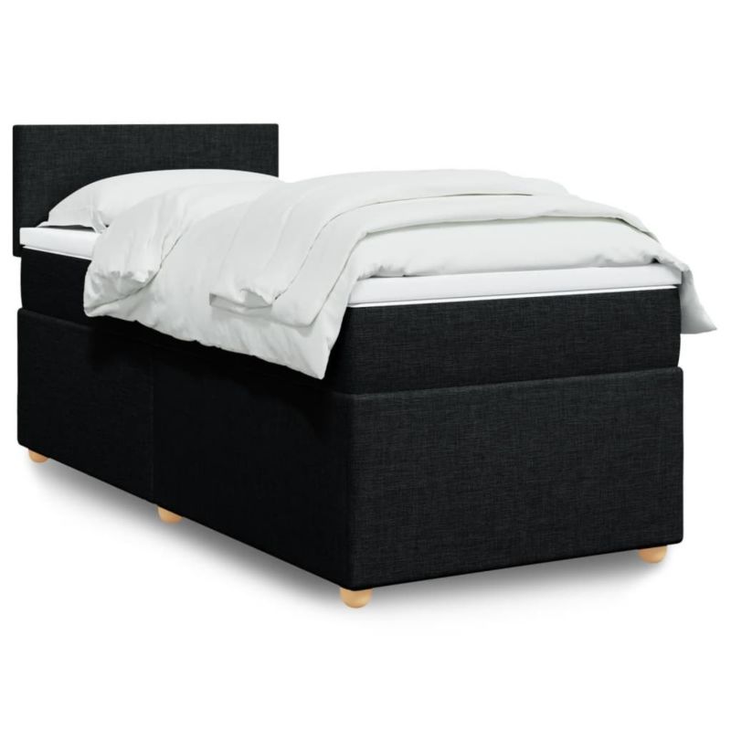 Łóżko kontynentalne WaszeMeble 90x200 cm czarne WM-3286558 1 szt.