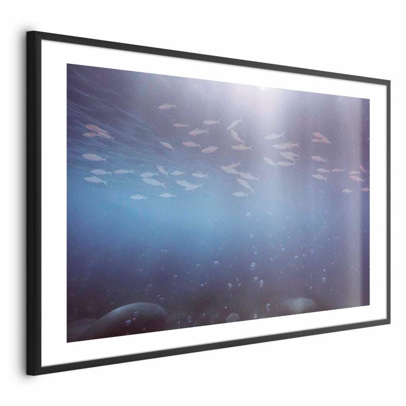Plakat Artgeist Rybki w głębinach 42x29,7 cm z ramą czarną 1 szt