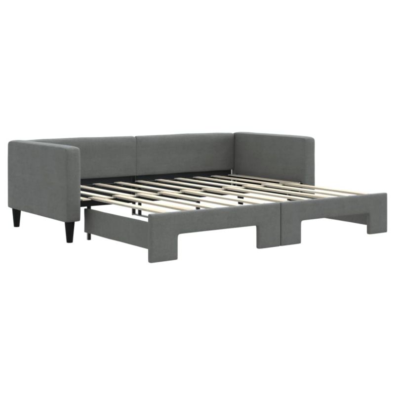 Sofa rozkładana WaszeMeble 90x190 cm Ciemnoszary tkanina WM-3196589 1 szt.