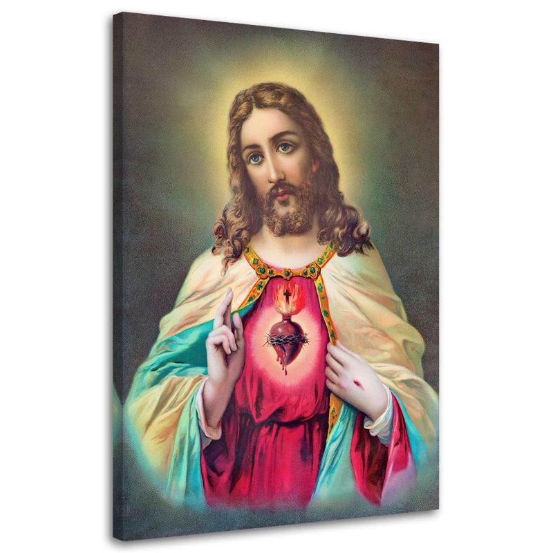 Obraz na płótnie Feeby Serce Jezusa Chrystusa 40x60cm 1szt