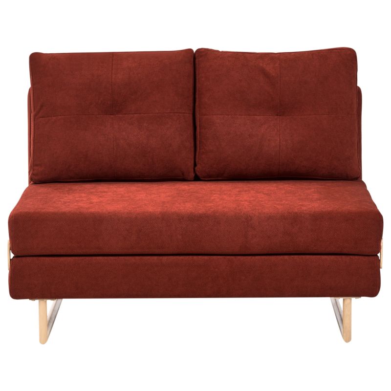 Sofa rozkładana dla 2 osób Jerslev Czerwony 1 szt.