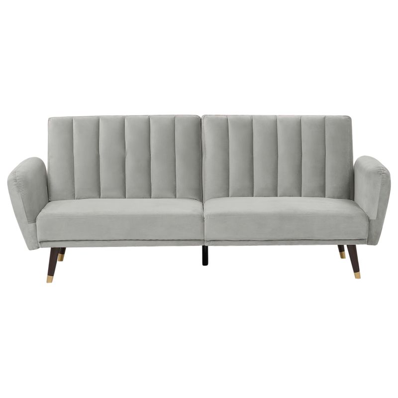Sofa rozkładana dla 3 osób Vimmerby Welur Jasnoszary 1 szt.