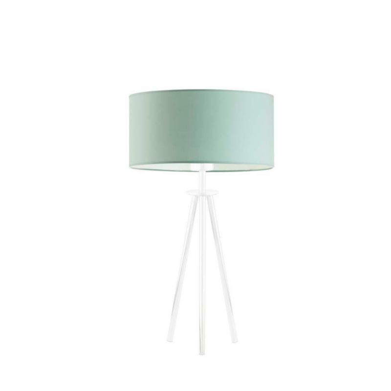 Lampka Nocna Volta Light Factory Deco Abażur Miętowy Walec 1xE27 1szt.