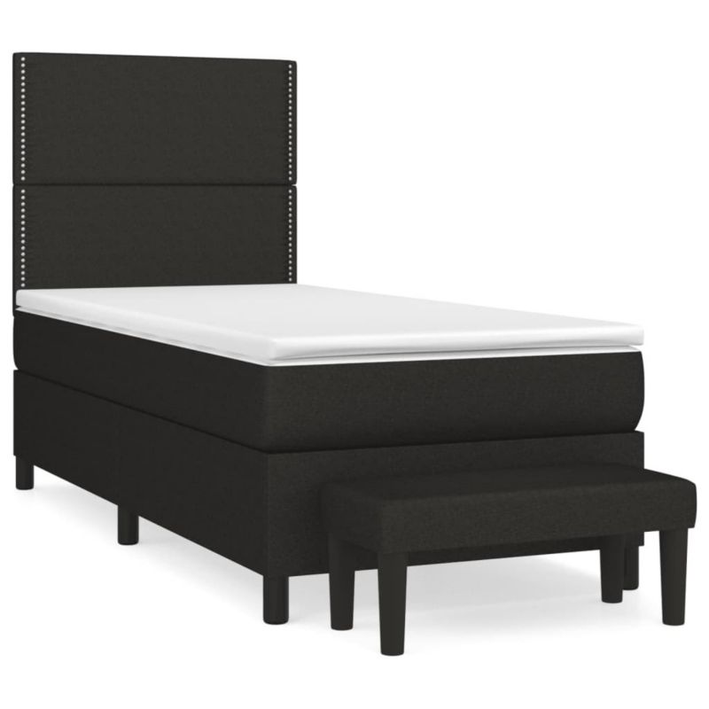 Łóżko kontynentalne WaszeMeble 90x200 cm czarne WM-3136487 1 szt.