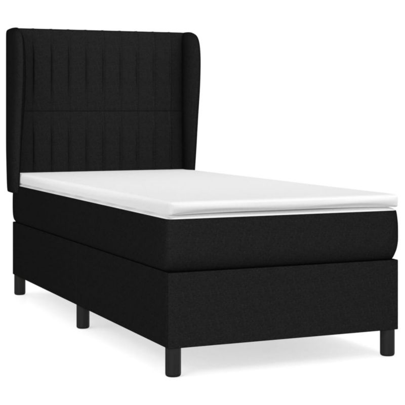 Łóżko kontynentalne WaszeMeble 90x200 cm czarne WM-3128095 1 szt.