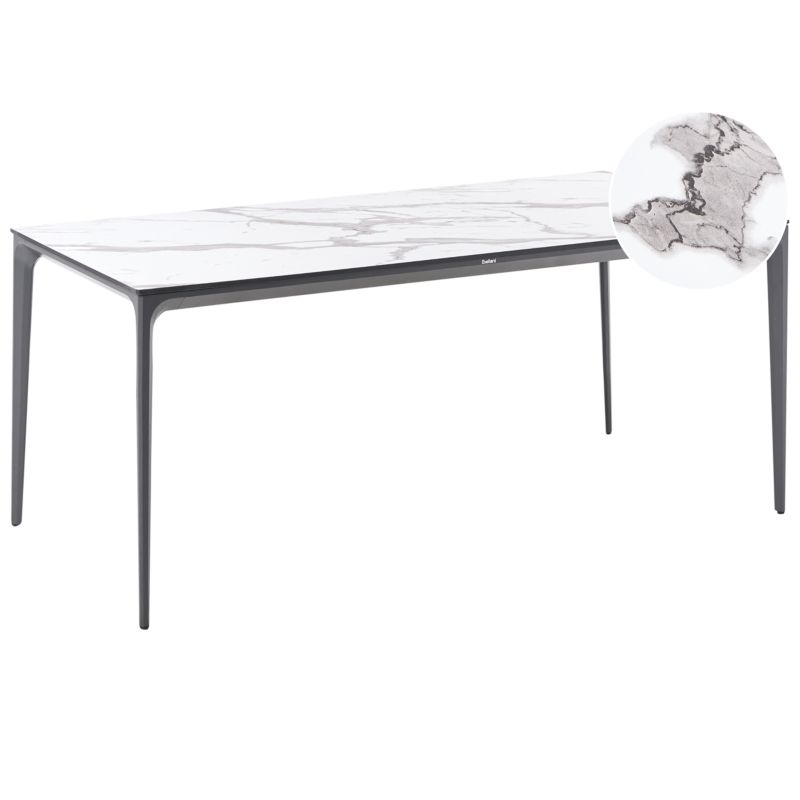 Stół ogrodowy Sovareto 180 cm 90 cm Efekt marmuru Biały marmur 1 szt.