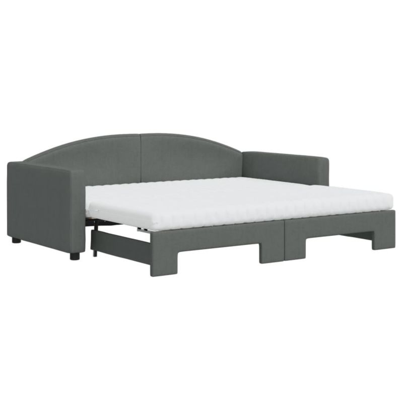Sofa rozkładana WaszeMeble 90x190 cm Ciemnoszary tkanina WM-3197217 1 szt.
