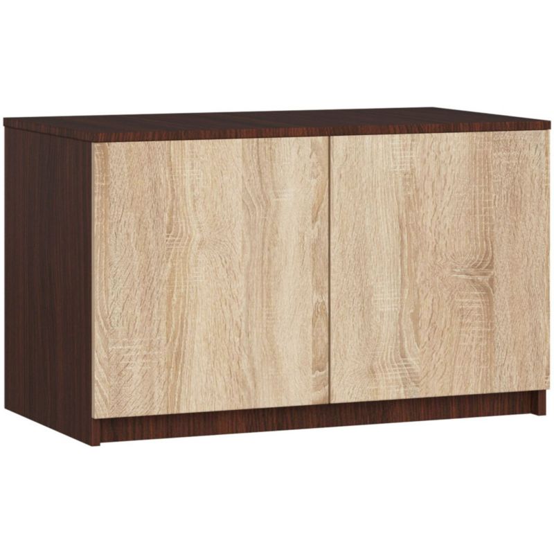 Nadstawka na szafę Akord S90 Wenge 90 cm 2 drzwi kolor Dąb Sonoma mat 2 półki 90x51x55 cm 1 szt.