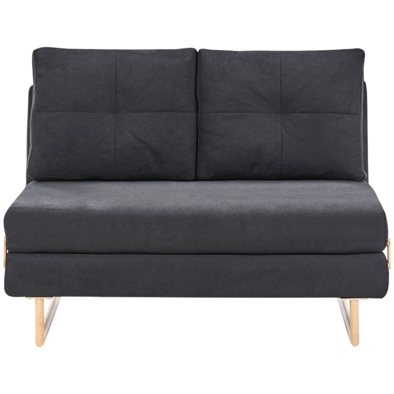 Sofa rozkładana dla 2 osób Jerslev Czarny 1 szt.