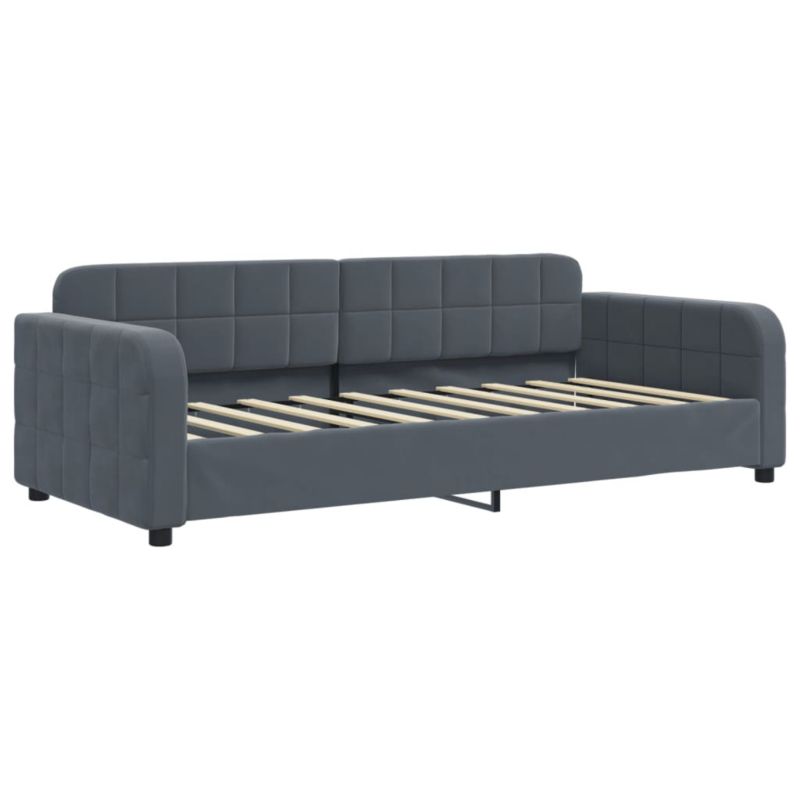 Sofa rozkładana WaszeMeble 90x190 cm Ciemnoszary aksamit WM-354072 1 szt.
