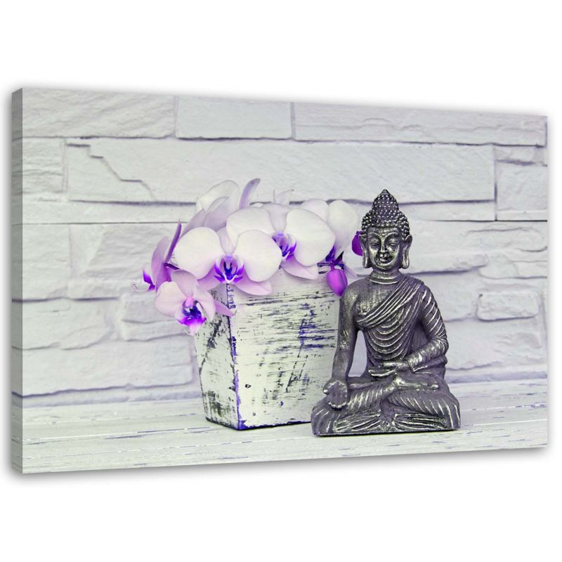 Obraz Feeby Budda bukiet kwiatów fioletowy 100x70cm 1szt