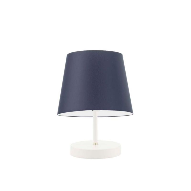 Lampka Nocna Volta Light Factory Picolo Abażur Biały/Granatowy Stożek 1xE27 1szt.