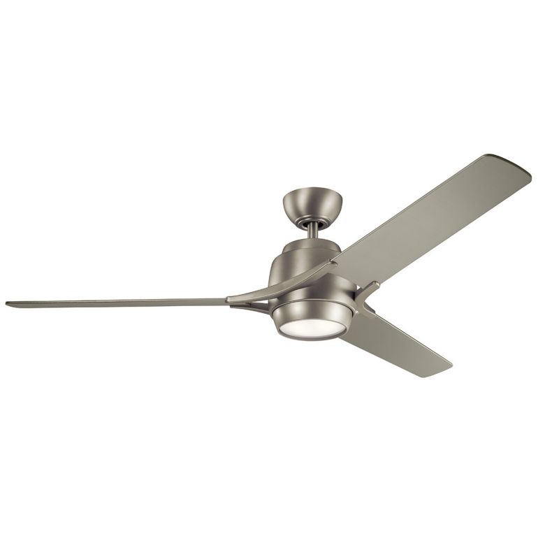 Wentylator sufitowy z lampą Kichler Zeus szczotkowany nikiel LED 10W 3000K 1116lm pilot IP20 wym: 46 x 152 x 152 cm - 1 szt.