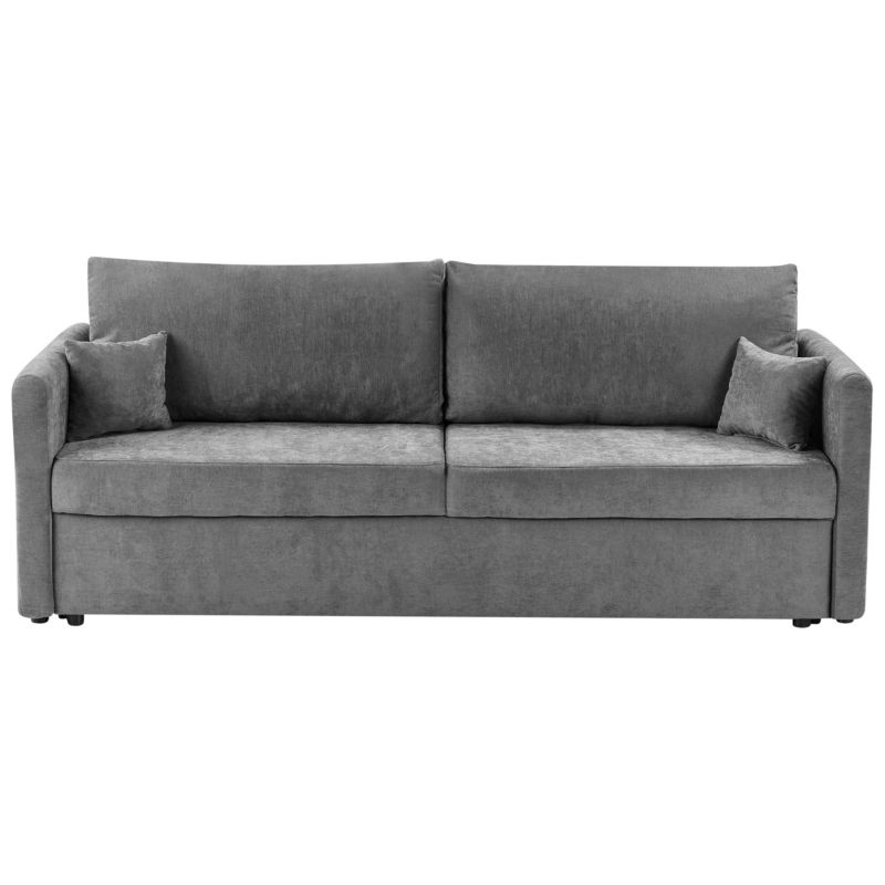 Sofa rozkładana dla 3 osób Bleik Szenil Jasnoszary ze schowkiem 1 szt.