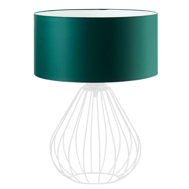 Lampka Nocna Volta Light Factory Konwalia Abażur Biały/Butelkowa zieleń 1xE27 1szt.