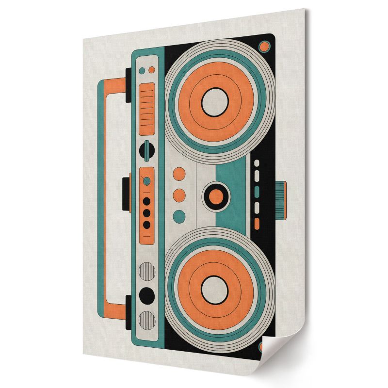 Plakat na płótnie Wallfluent Format A3 Boombox retro Artysta Aleksandra Kamińska 1 szt.