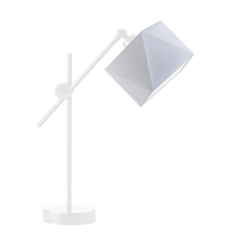 Lampka Nocna Volta Light Factory Modern Abażur Biały/Jasny szary Diament 1xE27 1szt.