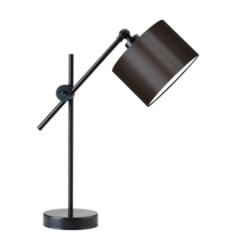 Lampka Nocna Volta Light Factory Modern Abażur Brązowy Walec 1xE27 1szt.
