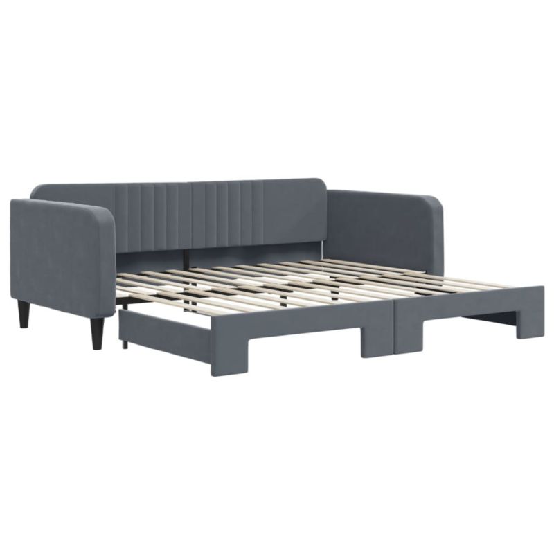 Sofa rozkładana WaszeMeble 100x200 cm Ciemnoszary aksamit WM-3197071 1 szt.