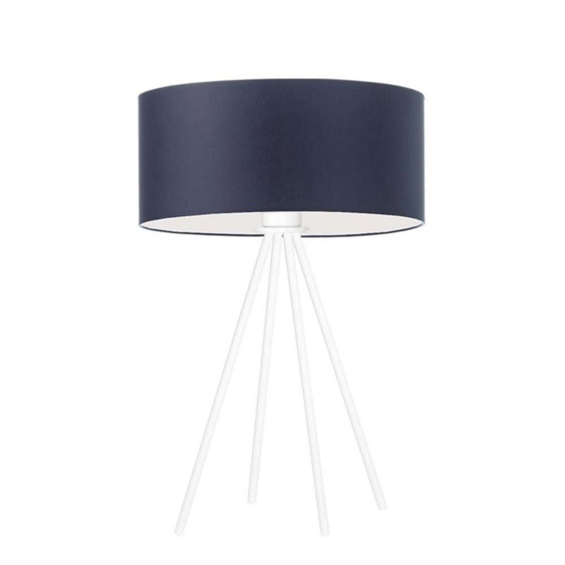 Lampka Nocna Volta Light Factory Solaris Abażur Biały/Granatowy 1xE27 1szt.
