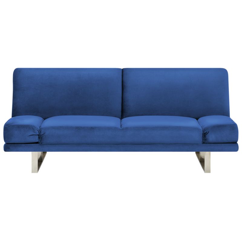 Sofa rozkładana dla 2 osób York Welur Granatowy 1 szt.