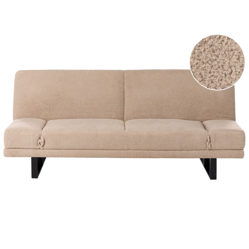 Sofa rozkładana dla 2 osób York Boucle Piaskowy 1 szt.