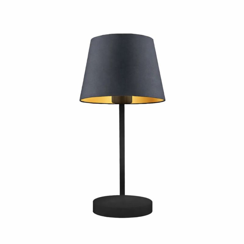 Lampka Nocna Volta Light Factory Blues Abażur Grafitowy ze złotem Stożek 1xE27 1szt.