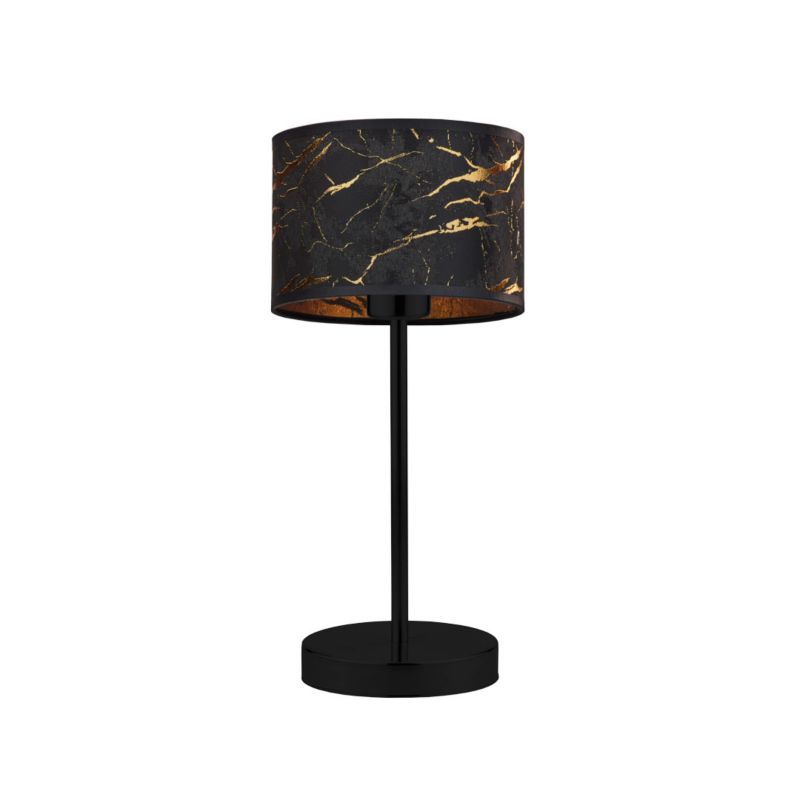 Lampka Nocna Volta Light Factory Blues Abażur Czarny marmur Walec 1xE27 1szt.