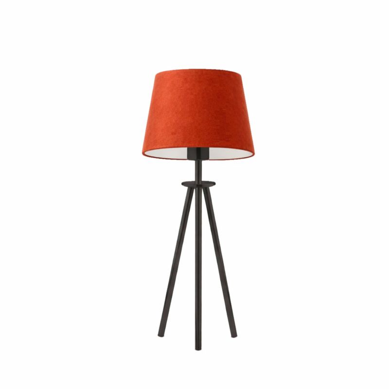 Lampka Nocna Volta Light Factory Deco Abażur Ceglany welur Stożek 1xE27 1szt.