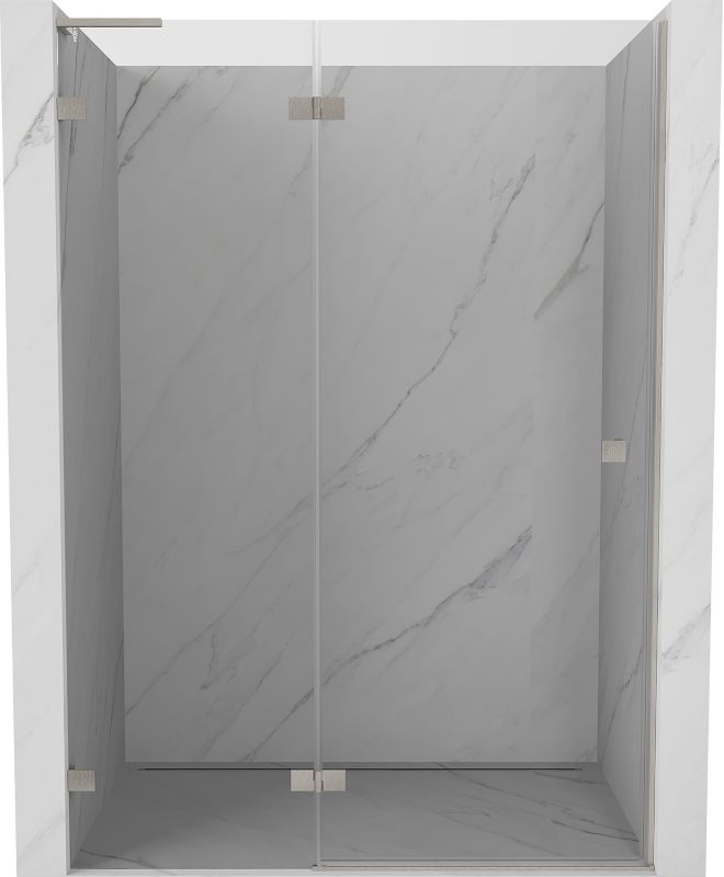 Drzwi prysznicowe uchylne Mexen Lunar L nikiel szczotkowany 130 cm 1 szt.